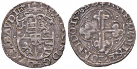 Emanuele Filiberto - Duca (1553-1580) - Soldo 1576 secondo tipo (Chambery) - MIR 534 bm NC 2,02 grammi.
m.BB