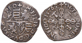 Emanuele Filiberto - Duca (1553-1580) - Soldo 1576 terzo tipo (Torino) - MIR 535 b NC 1,43 grammi.
BB
