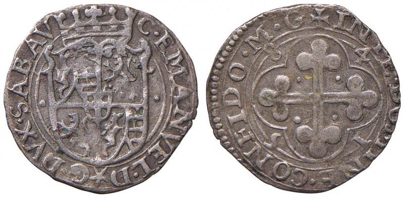 Carlo Emanuele I (1580-1630) - Soldo da 4 denari 1584 secondo tipo (Chambery) - ...