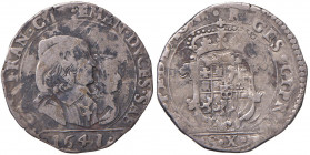 Carlo Emanuele II - Reggenza della madre (1638-1648) - Mezza lira 1641 (Torino) - MIR 758 a NC 6,89 grammi.
QBB-BB
