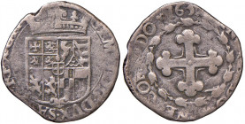 Carlo Emanuele II - Reggenza degli zii (1638-1675) - 4 Soldi 1639 primo tipo (Torino) - MIR 779a R 3,58 grammi.
BB