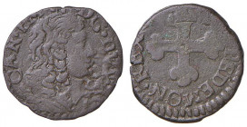 Carlo Emanuele II - Duca (1648-1675) - Mezzo Soldo terzo tipo (Torino) - MIR 828 R 1,38 grammi.
BB