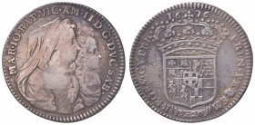 Vittorio Amedeo II - Reggenza della madre (1675-1680) - Lira 1676 - MIR 838 b RRRR 5,94 grammi.
BB