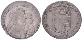 Vittorio Amedeo II - Reggenza della madre (1675-1680) - Lira 1678 - MIR 838 d RR 6,10 grammi.
BB+