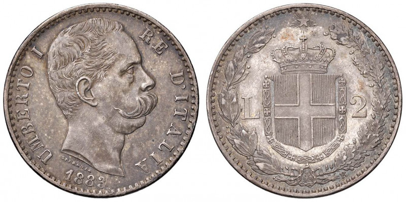 Umberto I (1878-1900) - 2 Lire 1883 - Gig. 27 C Bella e intensa patina.
SPL+