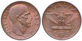 Vittorio Emanuele III (1900-1943) - 5 Centesimi 1937 - Gig. 285 C
FDC