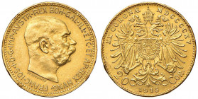 Austria - Francesco Giuseppe (1848-1916) - 20 Corone 1915 - KM 2818 C Tracce di montatura.
SPL