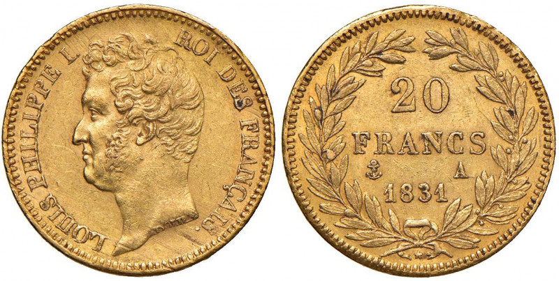 Francia - Louis Philippe I (1830-1848) - 20 Franchi 1831 Parigi - Gad. 1030 C Sc...