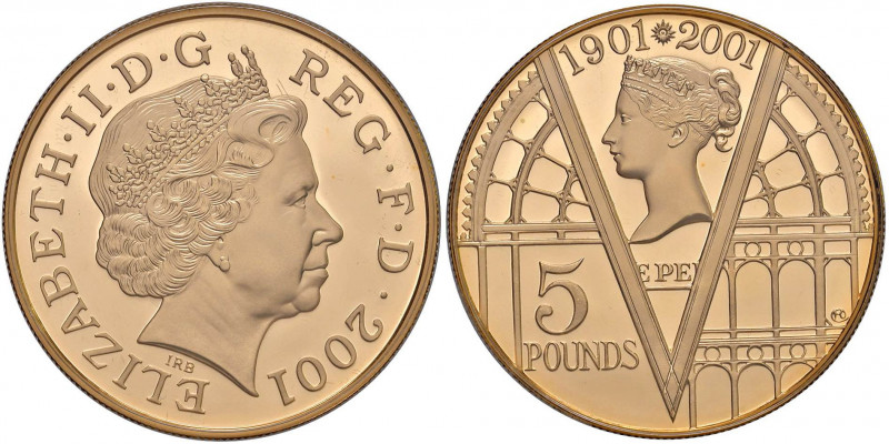 Gran Bretagna - Elisabetta II (dal 1953) - 5 Pounds 2001 - C In confezione uffic...
