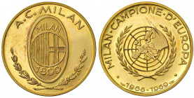 Milan Campione d'Europa - Medaglia 1968/1969 - C 20,11 grammi. Minimi segnetti.
PROOF