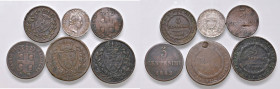 Savoia - Lotto composto da 6 monete - 
Come da foto.