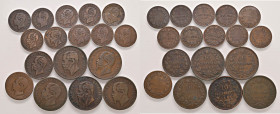 Vittorio Emanuele II - Lotto composto da 17 monete - 
Come da foto.