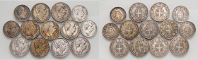 Umberto I - Lotto composto da 13 monete - 
Come da foto.