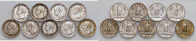 Vittorio Emanuele III - Lotto composto da 9 monete - 
Come da foto.