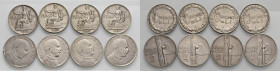 Vittorio Emanuele III - Lotto composto da 8 monete - Da segnalare la presenza del 2 lire 1926.
Come da foto.