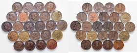 Vittorio Emanuele III - Lotto composto da 24 monete - 
Come da foto.