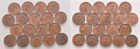 Vittorio Emanuele III - Lotto composto da 18 monete - Quasi tutte non circolate.
Come da foto.