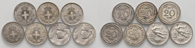 Vittorio Emanuele III - Lotto composto da 7 monete - Conservazione mediamente molto buona.
Come da foto.