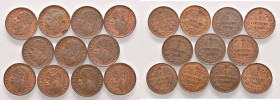 Umberto I - Lotto composto da 11 monete - Quasi tutte non circolate.
Come da foto.