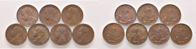 Vittorio Emanuele III - Lotto composto da 7 monete - Conservazione mediamente molto buona.
Come da foto.