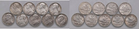 Vaticano - Lotto composto da 9 monete - 
Come da foto.