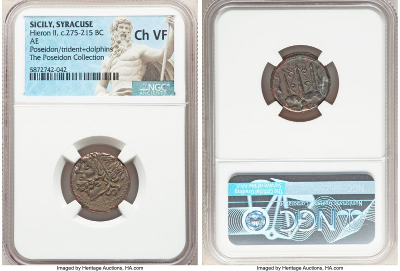 SICILY. Syracuse. Hieron II (ca. 275-215 BC). AE litra (19mm, 5h). NGC Choice VF...