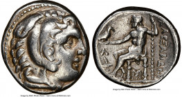 MACEDONIAN KINGDOM. Alexander III the Great (336-323 BC). AR tetradrachm (24mm, 10h). NGC VF, brushed. Posthumous issue of Amphipolis, ca. 315-294 BC....