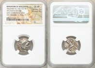 MACEDONIAN KINGDOM. Alexander III the Great (336-323 BC). AR drachm (18mm, 4.16 gm, 11h). NGC Choice VF 5/5 - 4/5. Posthumous issue of Colophon, ca. 3...