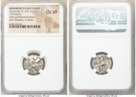 MACEDONIAN KINGDOM. Alexander III the Great (336-323 BC). AR drachm (16mm, 11h). NGC Choice VF. Posthumous issue of 'Colophon', ca. 310-301 BC. Head o...