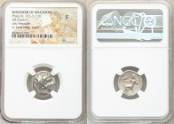 MACEDONIAN KINGDOM. Philip III Arrhidaeus (323-317 BC). AR drachm (22mm, 1h). NGC Fine. Sardes, 323-319 BC. Head of Heracles to right, wearing lion sk...