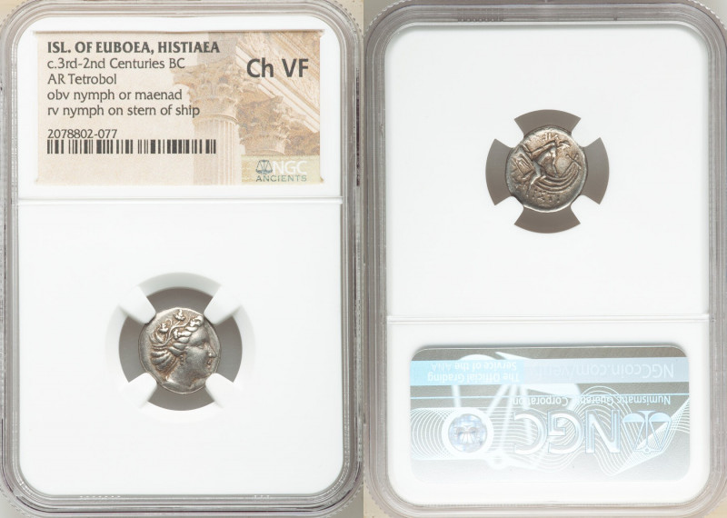EUBOEA. Histiaia. Ca. 3rd-2nd centuries BC. AR tetrobol (15mm, 7h). NGC Choice V...