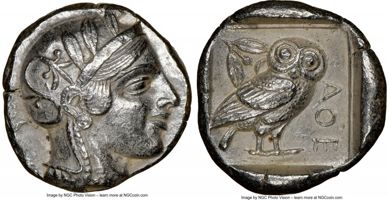 ATTICA. Athens. Ca. 455-440 BC. AR tetradrachm (23mm, 17.05 gm, 10h). NGC Choice...