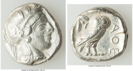 ATTICA. Athens. Ca. 440-404 BC. AR tetradrachm (22mm, 17.00 gm, 3h). VF. Mid-mass coinage issue. Head of Athena right, wearing earring, necklace, and ...