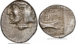 TROAS. Island of Tenedos. Ca. 500-450 BC. AR hemidrachm (14mm, 8h). NGC Choice VF. Archaic janiform head, male on left, female on right (Zeus and Hera...