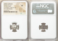 LYCIAN DYNASTS. Aruwatijesi (ca. 400-370 BC). AR sixth-stater (15mm, 3h). NGC VF. Zagaba (or Zemuri?). Facing lion scalp seen from above / Triskeles w...