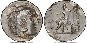 LYCIA. Phaselis. Ca. 218-185 BC. AR/AE fourree tetradrachm (33mm, 11h). NGC Choice VF, core visible. Ancient forgery issue in the name and types of Al...