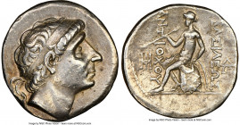SELEUCID KINGDOM. Antiochus I Soter (281-261 BC). AR tetradrachm (28mm, 16.97 gm, 4h). NGC Choice VF 5/5 - 3/5. Seleucia on the Tigris. Diademed head ...