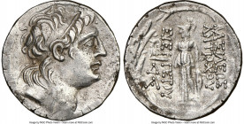 SELEUCID KINGDOM. Antiochus VII Euergetes (Sidetes) (138-129 BC). AR tetradrachm (27mm, 1h). NGC Choice XF. Antioch on the Orontes. Diademed head of A...