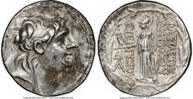 SELEUCID KINGDOM. Antiochus VII Euergetes (Sidetes) (138-129 BC). AR tetradrachm (27mm, 12h). NGC XF. Antioch on the Orontes. Diademed head of Antioch...