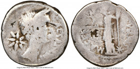 Julius Caesar, as Dictator Perpetuo (February-March 44 BC), with Publius Sepullius Macer, as Moneyer. AR denarius (18mm, 3.87 gm, 11h). NGC VG 4/5 - 3...
