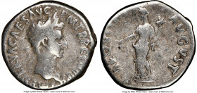 Nerva (AD 96-98). AR denarius (17mm, 7h). NGC VG. Rome, AD 97. IMP NERVA CAES AVG-P M TR P COS III P P, laureate head of Nerva right / AEQVITAS-AVGVST...