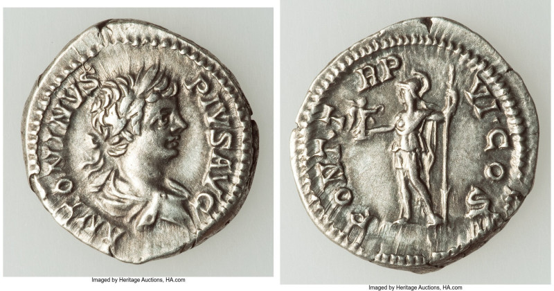 Caracalla (AD 198-217). AR denarius (20mm, 3.61 gm, 11h). Choice VF. Rome, AD 20...