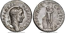 Severus Alexander (AD 222-235). AR denarius (17mm, 6h). NGC XF. Rome, AD 231. IMP ALEXAND-DER PIVS AVG, laureate head of Severus Alexander right / P M...