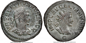 Vabalathus, Palmyran Kingdom (AD 267-272), with Aurelian. BI antoninianus (20mm, 10h). NGC XF. Antioch, 5th officina, ca. AD 270-272. IMP C AVRELIANVS...