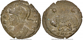 Constantinople Commemorative (ca. AD 330-340). AE3 or BI nummus (19mm, 11h). NGC MS. Trier, 2nd officina, AD 332-333, struck under Constantine I to co...