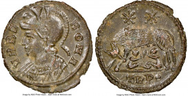 Constantinople Commemorative (ca. AD 330-340). AE3 or BI nummus (17mm, 6h). NGC MS. Trier, 1st officina, AD 330-331, struck under Constantine I to com...