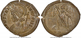 Constantinople Commemorative (ca. AD 330-340). AE3 or BI nummus (19mm, 12h). NGC MS. Lugdunum, 1st officina, ca. AD 333-334, struck under Constantine ...