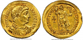 Valentinian I, Western Roman Empire (AD 364-375). AV solidus (22mm, 4.43 gm, 5h). NGC MS 4/5 - 4/5. Antioch, 3rd officina, ca. 25 February AD 364-24 A...