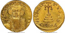 Constans II Pogonatus (AD 641-668). AV solidus (18mm, 4.49 gm, 6h). NGC MS 4/5 - 4/5. Constantinople, 6th officina, ca. AD 649/50-651/2. d N CONStAN-t...