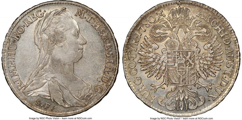 Maria Theresa Taler 1780-Dated (1781-1788)-SF AU Details (Cleaned) NGC, Günzburg...